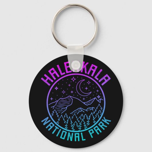 ハレアカラ国立公園ハワイUSAグラデーション キーホルダー (正面)