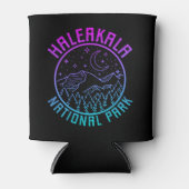 ハレアカラ国立公園ハワイUSAグラデーション 缶クーラー (正面)