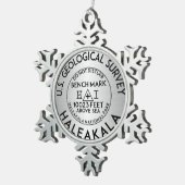 ハレアカラ国立公園ベンチマークユース スノーフレークピューターオーナメント (右)