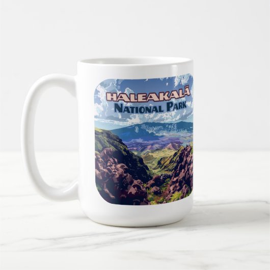 ハレアカラ国立公園マウイ火山ハワイ コーヒーマグカップ (左)