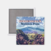 ハレアカラ国立公園マウイ火山ハワイ マグネット (正面/裏面)