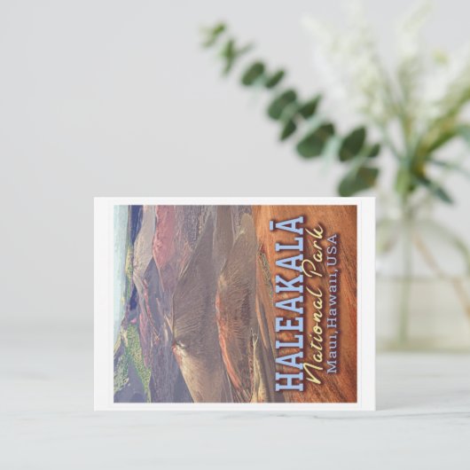 ハレアカラ国立公園 – ハワイ統一された州 ポストカード (スタンド正面)