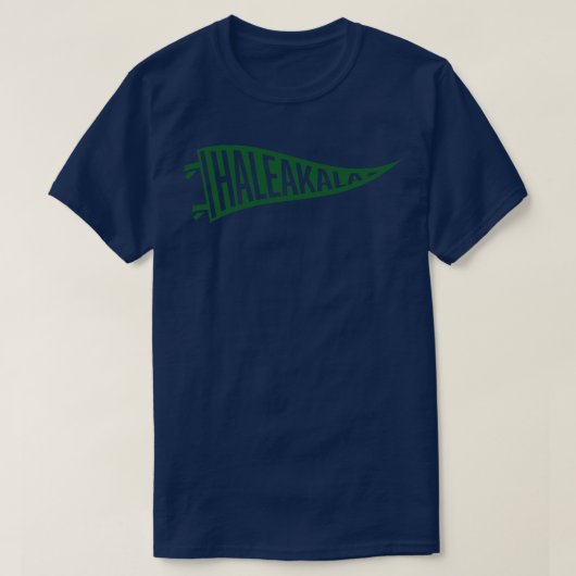 ハレアカラ国立公園 ペナント グリーン Tシャツ (デザイン正面)