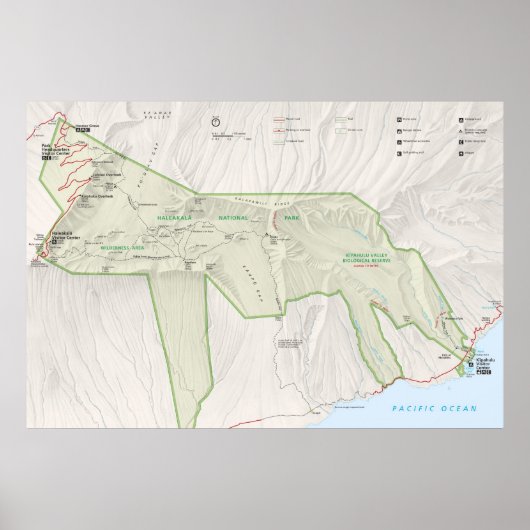 ハレアカラ国立公園 ポスター (正面)