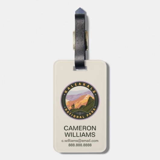 ハレアカラ国立公園 ラゲッジタグ (裏面縦)