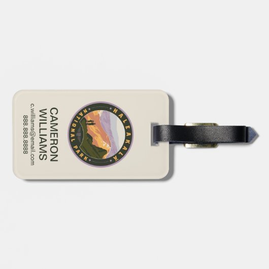 ハレアカラ国立公園 ラゲッジタグ (裏面横)