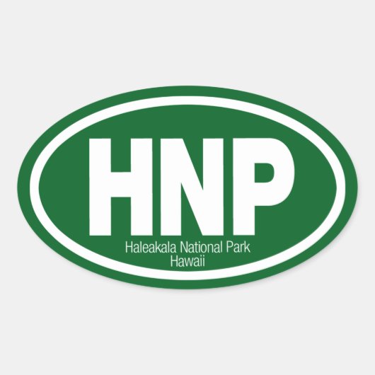ハレアカラ国立公園 楕円形シール (正面)