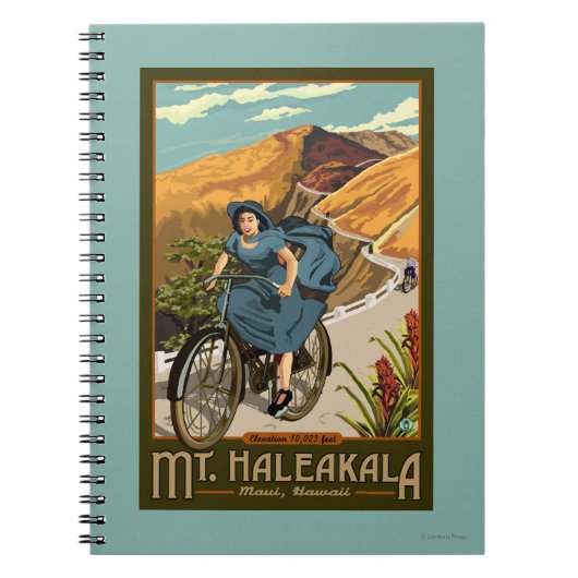 ハレアカラ山サイクリングハワイ ノートブック (正面)