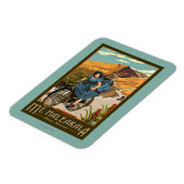 ハレアカラ山サイクリングハワイ マグネット (左側)