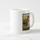 ハレアカラ山自転車がハワイへ ジャンボコーヒーマグカップ (正面右)