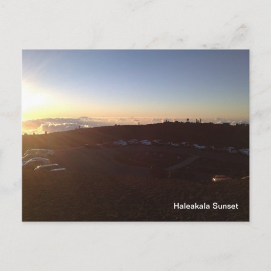 ハレアカラ山頂の夕日 – マウイ・ハワイ ポストカード (正面)