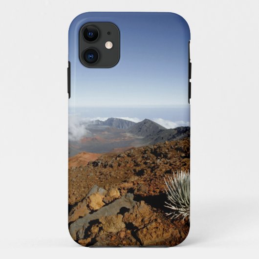 ハレアカラ火口の縁から見たシルバースウォード Case-Mate iPhoneケース (裏面)