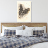 ハレアカラ，ハワイ キャンバスプリント (インサイチュ (寝室))