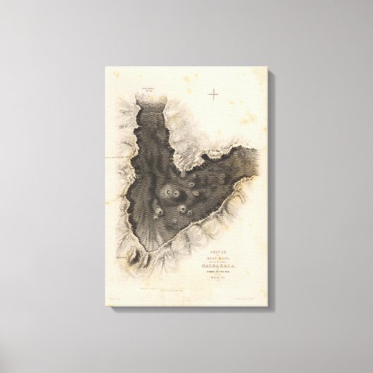 ハレアカラ，ハワイ キャンバスプリント (正面)