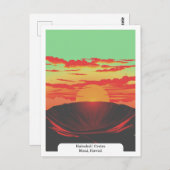 ハレアカラCrater, Maui,ハワイ旅行ヴィンテージ ポストカード (正面/裏面)