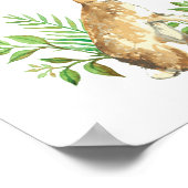 ハレキッズプリント。ウサギ子供部屋アート。フォレスト動物 ポスター (角)