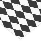 ハレキンブラックアンドホワイトシンプル ショートテーブルランナー (コーナー)