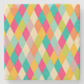 ハレキンヴィンテージパターン ストーンコースター (正面)