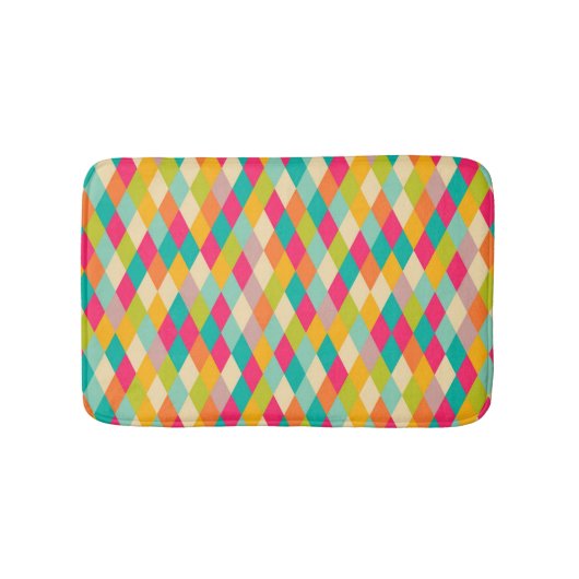 ハレキンヴィンテージパターン バスマット (正面)