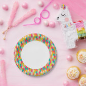 ハレキンヴィンテージパターン ペーパープレート (パーティー)