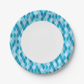 ハレキン冬の模様 ペーパープレート (正面)