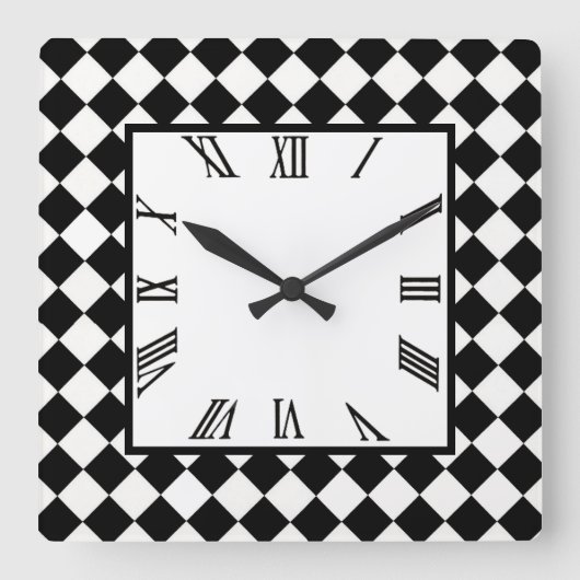 ハレキン スクエア壁時計 (正面)