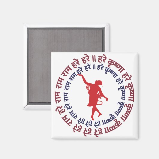 ハレクリシュナフォロワーデヴォーティ踊りトゥキルタン マグネット (正面/裏面)