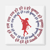 ハレクリシュナフォロワーデヴォーティ踊りトゥキルタン マグネット (正面)