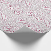 ハレスフィールドバンニーかわいいウサギ柄ホワイトレッド ラッピングペーパー (角)