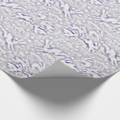 ハレスフィールドバンニーラビットパターンホワイトバイオレット ラッピングペーパー (角)