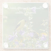 ハレベルの花の金魚 ガラスコースター (裏面)