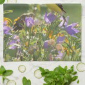 ハレベルの花の金魚 キッチンタオル (折り畳み)