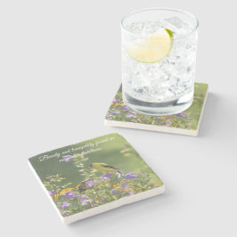 ハレベルの花の金魚 ストーンコースター