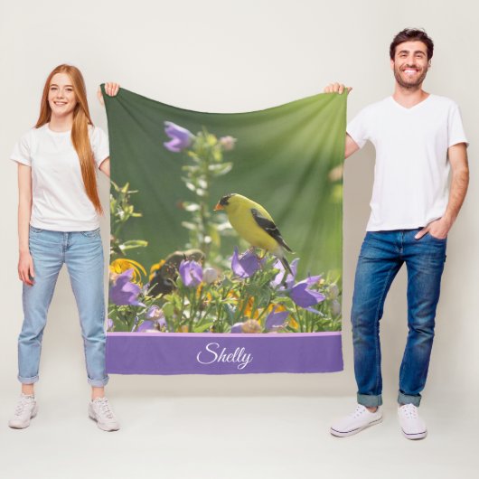 ハレベルの花の金魚 フリースブランケット (インサイチュ)