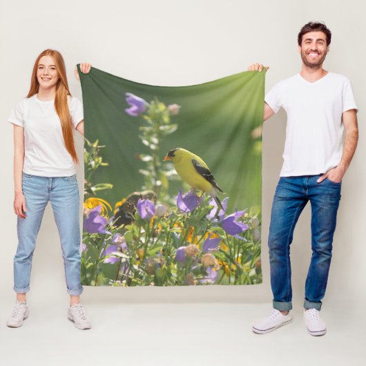 ハレベルの花の金魚 フリースブランケット (インサイチュ)