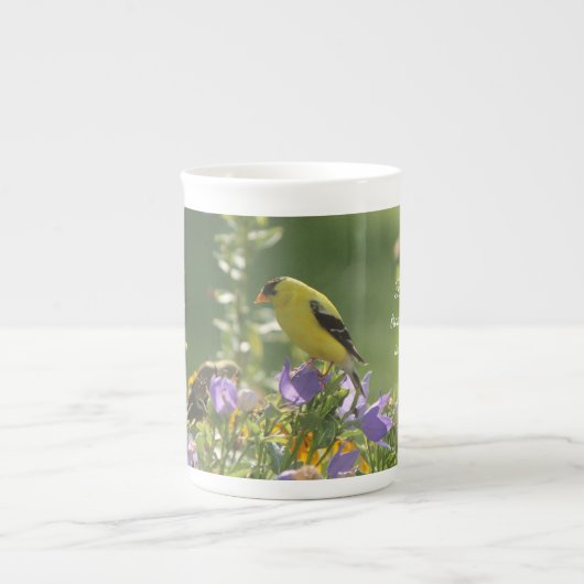 ハレベルの花の金魚 ボーンチャイナマグカップ (正面)