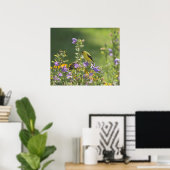 ハレベルの花の金魚 ポスター (ホームオフィス)