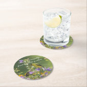 ハレベルの花の金魚 ラウンドペーパーコースター (インサイチュ)