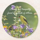 ハレベルの花の金魚 ラウンドペーパーコースター (正面)