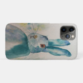 ハレラビットウォーターカラーブルーiPhoneケース Case-Mate iPhoneケース (裏面(横))