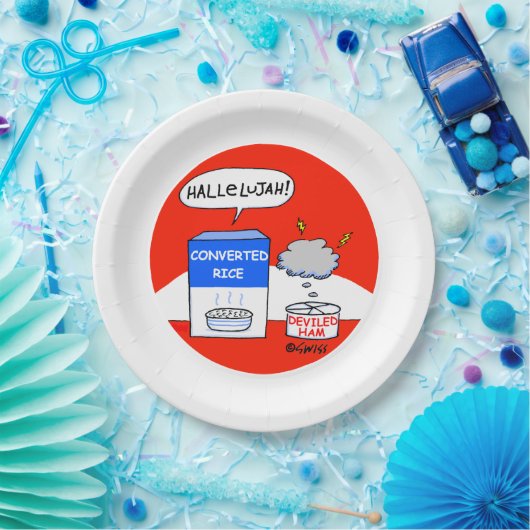 ハレルヤおもしろいマンガ・クリスチャン教会ピクニック ペーパープレート (パーティー)