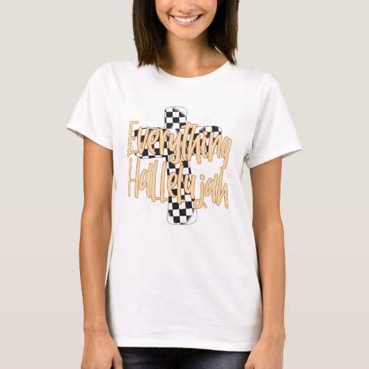 ハレルヤの先生 キリスト教の先生 Tシャツ (正面)