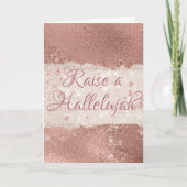 ハレルヤを持ち上げるキリストはクリスマス生まれである シーズンカード (正面)