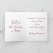 ハレルヤを持ち上げるキリストはクリスマス生まれである シーズンカード (内部)