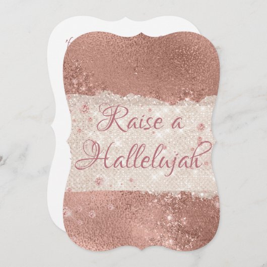 ハレルヤを持ち上げるキリストはクリスマス生まれである シーズンカード (正面/裏面)