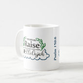 ハレルヤを掲げる詩篇150:6 コーヒーマグカップ (正面左)