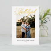 ハレルヤ宗教クリスマス 箔シーズンカード (立ち正面)