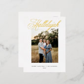 ハレルヤ宗教クリスマス 箔シーズンポストカード (正面/裏面)