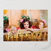 ハレルヤ宗教写真レタリング型金ゴールド 箔シーズンカード (正面)