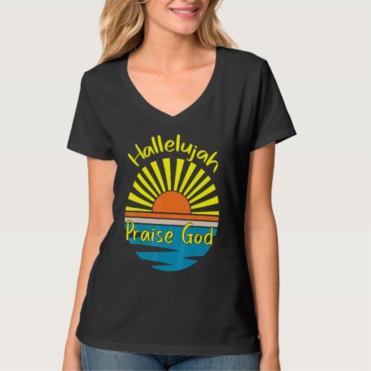 ハレルヤ神を賛美 Tシャツ (正面)